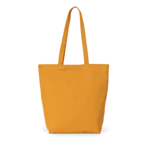 Kimood Organic cotton tote bag in Curcuma, voorkant