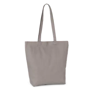 Kimood Organic cotton tote bag in Metal Grey, voorkant