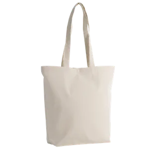 Kimood Organic cotton tote bag in Natural, voorkant