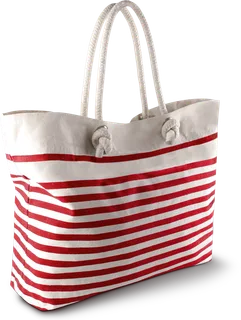 Kimood Strandtas in Natural / Red, voorkant