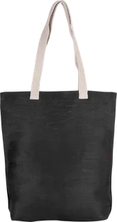 Kimood Shopper van jute/katoen in Black, voorkant