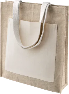 Kimood Jute shopper bag in Natural, voorkant