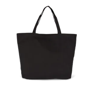 Kimood Extra grote shopper van katoen in Black, voorkant