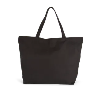 Kimood Extra grote shopper van katoen in Black, voorkant