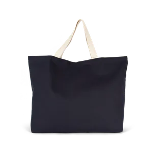 Kimood XXL shopper in Navy / Natural, voorkant