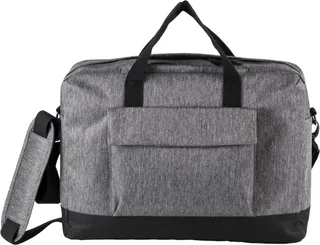 Kimood Laptoptas in Grey Twill / Black, voorkant