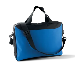 Kimood Document bag in Black / Royal Blue, voorkant
