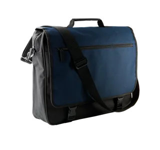 Kimood Documententas met overslag in Black / Navy, voorkant