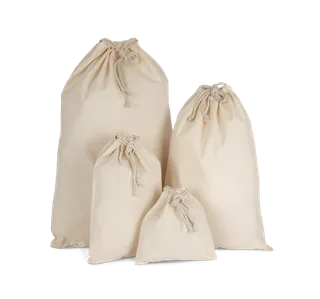 Kimood Hold-all bag in organic cotton in Natural, voorkant