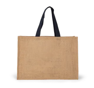 Kimood XL shopper in Natural / Navy, voorkant