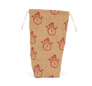 Kimood Fleshouder met kerstmotieven in Natural / Cherry Red, voorkant