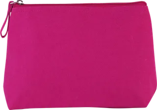 Kimood Toilettas van canvaskatoen in Fuchsia, voorkant