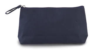 Kimood Cotton canvas toiletry bag in Midnight Blue, voorkant