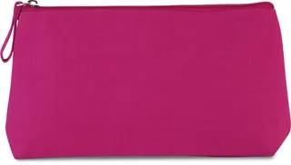 Kimood Cotton canvas toiletry bag in Fuchsia, voorkant