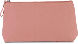 Kimood Cotton canvas toiletry bag in Dusty Pink, voorkant