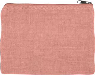 Kimood Etui van jute/katoen in Dusty Pink, voorkant