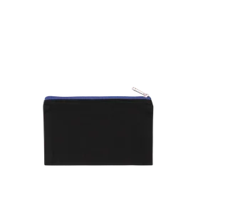 Kimood Etui van canvaskatoen - klein model in Black / Royal Blue, voorkant