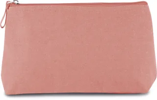 Kimood Cotton canvas toiletry bag in Dusty Pink, voorkant