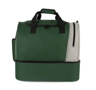 Kimood Sporttas met stevige bodem in Forest Green / Light Grey, voorkant