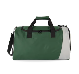 Kimood Tweekleurige sporttas in Forest Green / Light Grey, voorkant