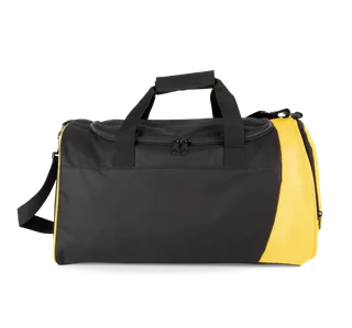 Kimood Tweekleurige sporttas in Black / Yellow, voorkant