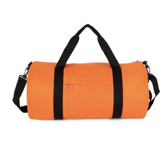 Kimood Gerecycleerde buisvormige tas met zak op de voorkant in Orange Zest, voorkant