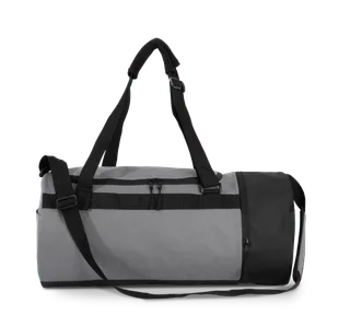 Kimood Sporttas in kokervorm met afzonderlijk schoenenvak in Dark Cool Grey / Black, voorkant