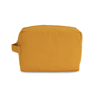 Kimood Toilettas van biologisch katoen. in Washed Sunflower, voorkant