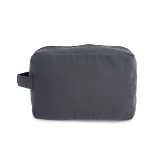 Kimood Toilettas van biologisch katoen. in Washed Navy, voorkant