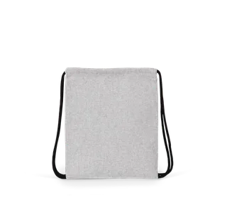 Kimood Gerecycled rugzakje met koordje - Kindermaat in Flint Grey, voorkant