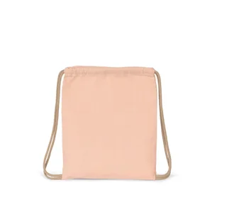 Kimood Gerecycled rugzakje met koordje - Kindermaat in Salmon, voorkant