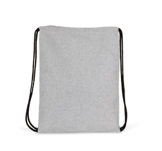 Kimood Recycled backpack with drawstring in Flint Grey, voorkant