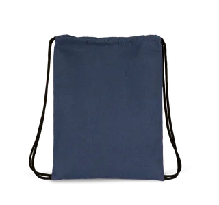 Kimood Recycled backpack with drawstring in Horizon Blue, voorkant