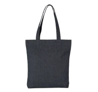 Kimood Recycled cotton denim look tote bag in Recycled Denim, voorkant