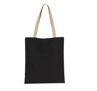 Kimood Gerecyclede shopper in Black Night / Hemp, voorkant