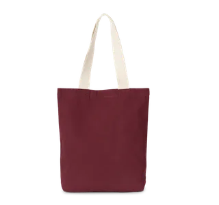 Kimood Recycled flat-bottomed shopping bag in Rosewood / Ecume, voorkant