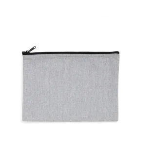 Kimood Gerecycled ritstasje in Pebble Grey / Black Night, voorkant