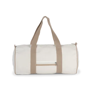 Kimood Gerecyclede duffeltas in Ecume / Hemp, voorkant