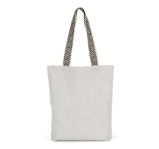 Kimood Gerecyclede shopper in Pebble Grey / Ethnic Black, voorkant