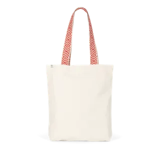 Kimood Gerecyclede shopper in Ecume / Ethnic Red, voorkant