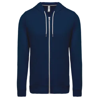 Kariban Licht katoenen sweatvest met capuchon in Navy, voorkant