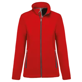 Kariban Ladies’ 2-layer softshell jacket in Red, voorkant