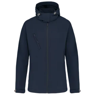 Kariban Ladies' detachable hooded softshell jacket in Navy, voorkant