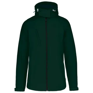 Kariban Ladies' detachable hooded softshell jacket in Bottle Green, voorkant