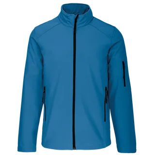 Kariban Softshell jas in Aqua Blue, voorkant