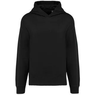 Kariban Oversized fleece sweater met capuchon in Black, voorkant