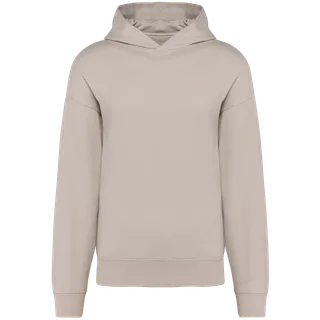 Kariban Oversized fleece sweater met capuchon in Clay, voorkant