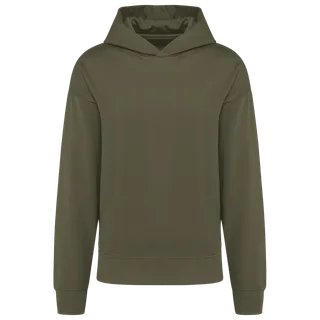 Kariban Oversized fleece sweater met capuchon in Light khaki, voorkant