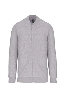 Kariban Sweatvest in Oxford Grey, voorkant