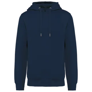 Kariban Ecologische uniseks sweater met capuchon in Navy, voorkant